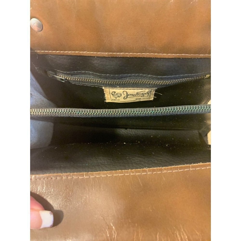 VINTAGE Jean Fogel Leather Purse - Picture 9 of 12